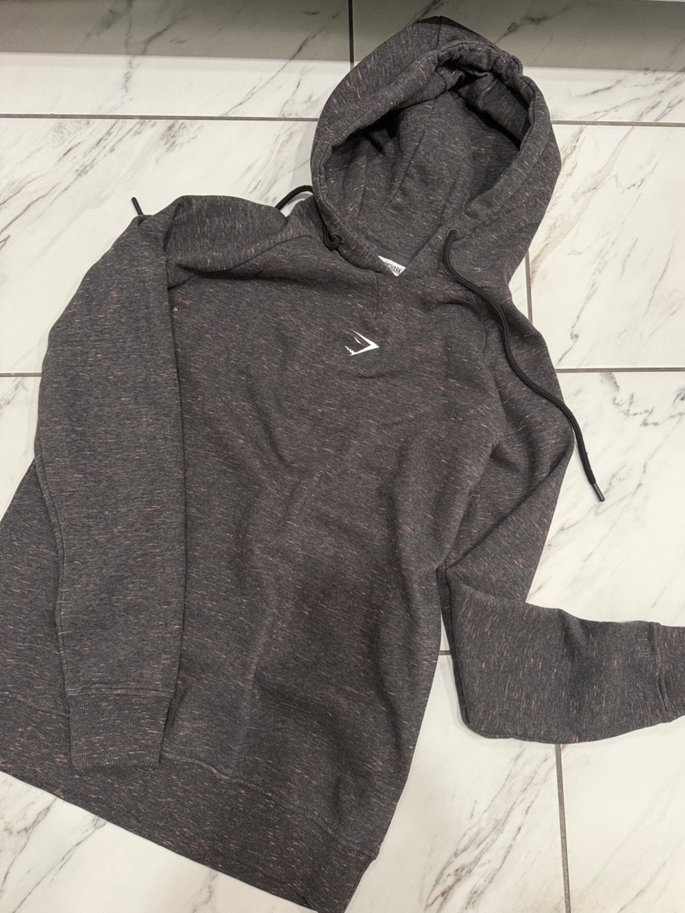 Gymshark Hoodie - Dark Heather Gray with Speckles